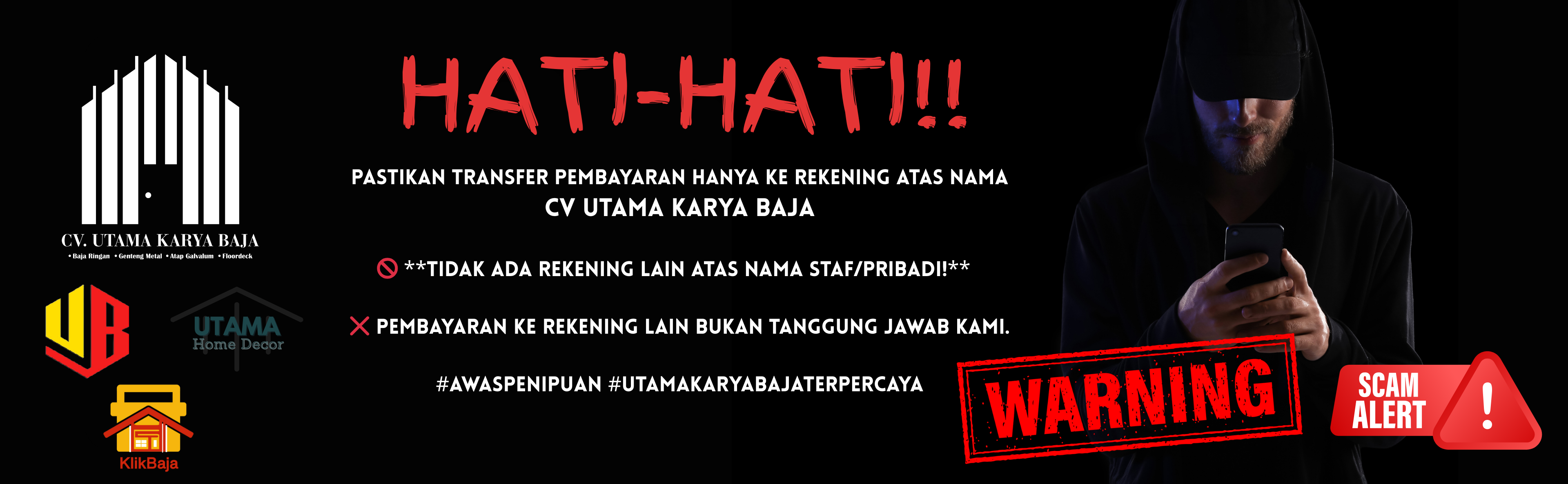 Hati-hati Penipuan mengatasnamakan Kami