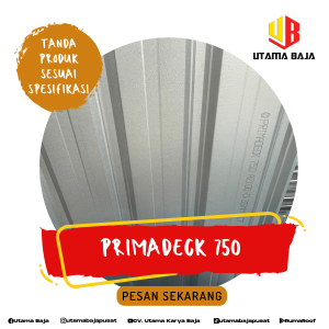 Atap Galvalum Primadeck Premium AZ100 tebal dan sesuai SNI