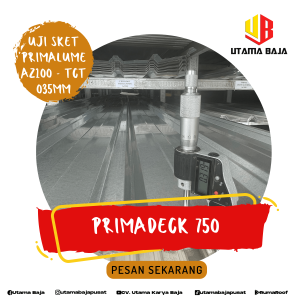Atap Galvalum Primadeck Premium AZ100 tebal dan sesuai SNI